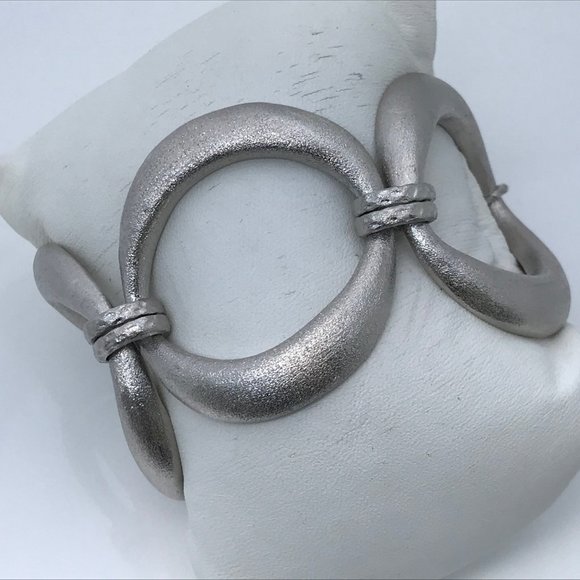Rivka Friedman Bracelet Silver Tone Oval Link Togg - Picture 7 of 10